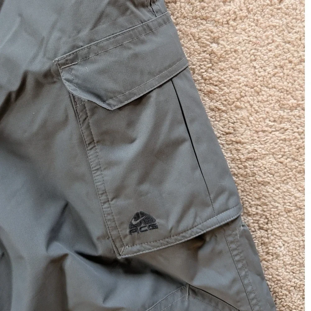 Boys Gray Outdoor Cargo Pants Elastic Waist Hiking Trousers Large